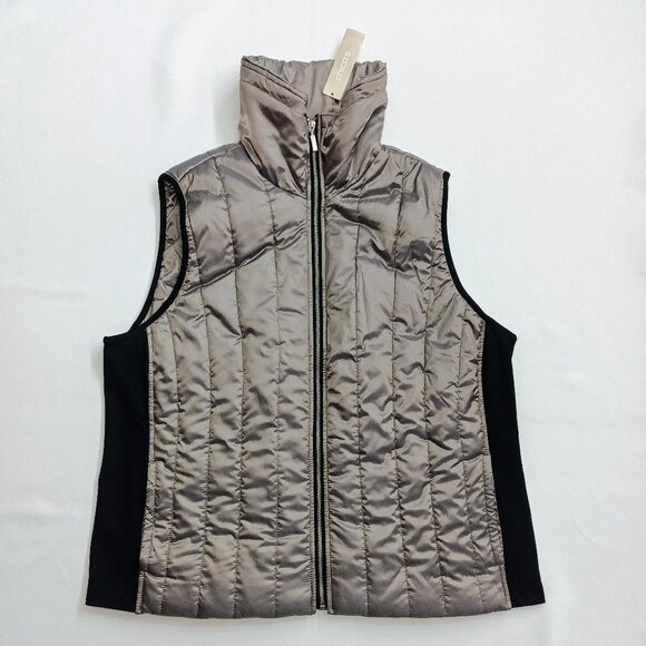CHICO'S ZENERGY Silver Puff Vest. Plus Size 3X - Picture 1 of 7